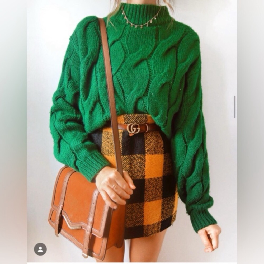 Forever21 Plaid tweed pencil skirt - Picture 2 of 5